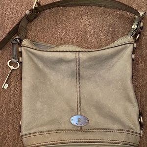 VINTAGE FOSSIL MADDOX SEAFOAM GREEN HOBO BAG